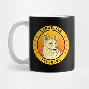 Norwegian Elkhound Dog Portrait Mug